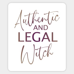 Authentic and Legal Witch Sticker